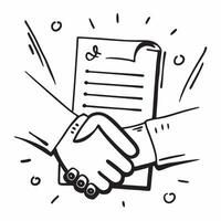 Glossy Glowing Holographic Handshake and Contract concept as A photo featuring a glossy glowing holographic handshake icon and a contract The objects are positioned towards the ri Dynamics vector