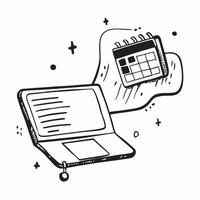 Glossy Glowing Holographic Laptop and Calendar concept as A photo featuring a glossy glowing holographic laptop and a calendar The objects are positioned towards the right highlig Dynamics vector