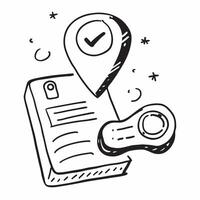 Glossy Glowing Holographic Location Icon and Check in Icon concept as A photo depicting a glossy glowing holographic Location icon and a Check in icon The objects are positioned c Dynamics vector
