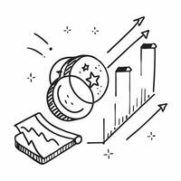 Glossy Glowing Holographic Market Icon and Trends Graph concept as A photo depicting a glossy glowing holographic market icon and a trends graph The objects are positioned central Dynamics Set 4 vector
