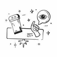 Glossy Glowing Holographic Live Icon and Event Icon concept as A photo featuring a glossy glowing holographic Live icon and an Event icon The objects are positioned towards the ri Dynamics vector