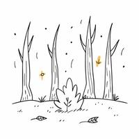 Golden autumn forest with falling leaves concept as A serene autumn forest with golden leaves gently falling capturing the essence of Thanksgiving perfect for business presentation Dynamics vector