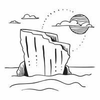Golden hour over a serene coastal cliff concept as A tranquil coastal cliff scene bathed in the soft light of the golden hour ideal for business presentations needing a clean and s Dynamics vector