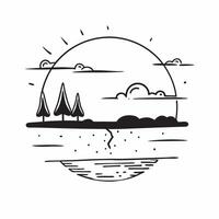Golden hour over a tranquil lake surrounded by trees concept as A peaceful lake scene surrounded by trees with the golden hour light reflecting off the water perfect for business p Dynamics vector