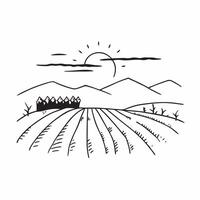 Golden hour over a tranquil vineyard with distant hills concept as A serene vineyard scene with distant hills bathed in the golden hour light providing a clean and calm background Dynamics vector