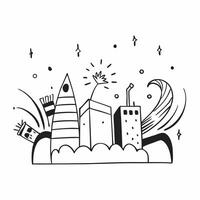 Golden sunset over a festive cityscape concept as A dynamic cityscape with the warm hues of sunset and festive decorations symbolizing celebration and success perfect for business Dynamics vector