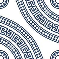 Greek Meander seamless tile pattern with blue and white tones and traditional patterns for coastal decor concept as Blue and white Greek meander patterns arranged seamlessly for co Dynamics vector