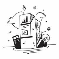 Green building and data center concept as A green building paired with a data center representing sustainable architecture and IT infrastructure ideal for isolated icon designs Dynamics vector