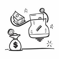 Gym bag and money bag concept as A gym bag and a money bag representing the balance between fitness and financial management ideal for clean and isolated icon designs in Photo S Dynamics vector