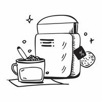 Gym bag and herbal tea concept as A gym bag and a cup of herbal tea representing the balance between fitness and relaxation ideal for clean and isolated icon designs in Photo St Dynamics vector