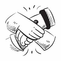 Handshake icon with copy space on a blue background concept as A icon image of a handshake icon with generous copy space on a blue background ideal for business deals and partner Dynamics vector