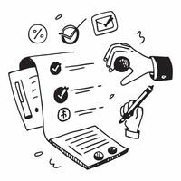 Hand Signing Contract with Holographic Agreement Icon and Signature Icon concept as A photo depicting a hand signing a contract with a glossy glowing holographic agreement icon and Dynamics Set 12 vector