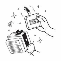 Hand with Holographic Digital Wallet and Currency Symbol concept as A photo showing a hand presenting a holographic digital wallet and a currency symbol The hand is positioned tow Dynamics vector