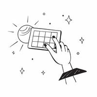 Hand with Holographic Energy Grid and Solar Panel concept as A photo featuring a hand displaying a holographic energy grid and a solar panel The hand is positioned centrally with Dynamics vector