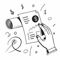 Hand with Holographic Financial Statement and Dollar Sign concept as A photo depicting a hand holding a holographic financial statement and a dollar sign The hand is positioned to Dynamics vector