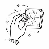 Hand with Holographic Quantum Computer and Algorithm concept as A photo depicting a hand holding a holographic quantum computer and an algorithm The hand is positioned centrally w Dynamics vector