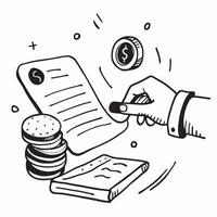 Hand with Holographic Retirement Plan and Coin Stack concept as A photo depicting a hand holding a holographic retirement plan document and a stack of coins The hand is positioned Dynamics vector