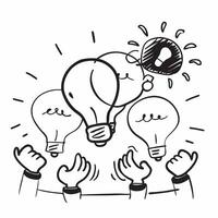 Happy brainstorming session concept as A happy brainstorming session blended with colorful lightbulb imagery symbolizing creativity and positivity in the workplace Ideal for corpo Dynamics vector