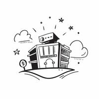 High school reunion with a school building concept as A high school reunion blended with a school building symbolizing the nostalgia and joy of reuniting with old classmates Ideal Dynamics vector