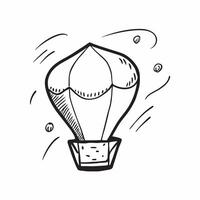 Hot air balloon icon with copy space on a white background concept as A icon image of a hot air balloon icon with generous copy space on a white background ideal for travel and a Dynamic Dynamics vector
