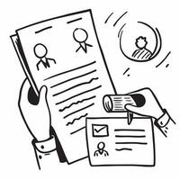 HR with layoff policy concept as An HR professionals profile blended with a layoff policy document symbolizing the formal guidelines for employee termination Ideal for business an Dynamics vector