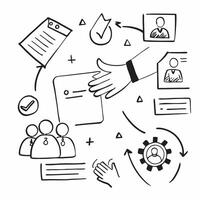 HR with employee assistance program concept as An HR professionals profile blended with an employee assistance program symbolizing support during layoffs Perfect for business and Dynamics vector