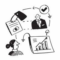 HR with layoff statistics concept as An HR professionals profile blended with layoff statistics symbolizing the data driven aspect of layoffs Ideal for business and HR ads in Pho Dynamics vector