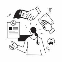 HR with workplace harassment case concept as An HR professionals profile blended with a workplace harassment case symbolizing the challenges and impact of handling sensitive issues Dynamics vector