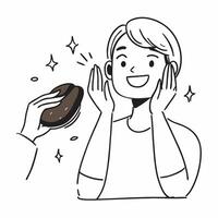 Influencer demonstrating a mockup charcoal mask concept as An influencer demonstrates a mockup charcoal mask focusing on deep cleansing and detoxification Perfect for skincare and Dynamics vector