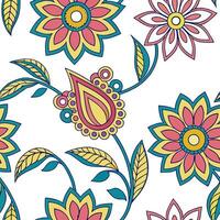 Indian vibrant rangoli seamless tile pattern with bright colors and traditional floral designs for cultural decor concept as Brightly colored rangoli floral designs arranged seamle Dynamics vector