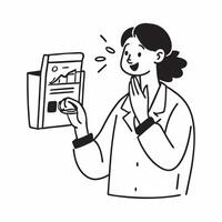 Influencer reviewing a mockup skincare set concept as An influencer reviews a mockup skincare set emphasizing the benefits of each product Ideal for skincare and beauty ads in Ph Dynamics vector