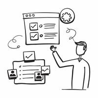 IT manager with tech infrastructure concept as An IT managers profile blended with tech infrastructure symbolizing innovation and technological advancement during a company open ho Dynamics vector