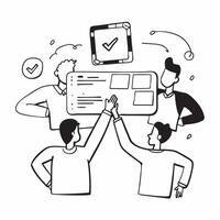 IT team with cybersecurity measures concept as An IT teams profile combined with cybersecurity measures symbolizing security and innovation during a company open house Ideal for c Dynamics vector