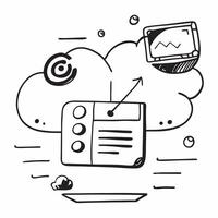 Laptop with Holographic Cloud Icon and Data Icon concept as A photo featuring a laptop with a glossy glowing holographic cloud icon and data icon The objects are positioned centra Dynamics vector