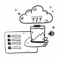 Laptop with Holographic Cloud Healthcare Icon and Data Icon concept as A photo featuring a laptop with a glossy glowing holographic cloud healthcare icon and data icon The objects Dynamics vector
