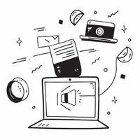 Laptop with holographic phishing and secure network icons concept as Camera movement Pan across the laptop screen with a focus on glowing holographic phishing and secure network ic Dynamics vector