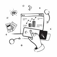 Laptop with Holographic Finance Icon and Data Icon concept as A photo featuring a laptop with a glossy glowing holographic finance icon and data icon The objects are centrally pos Dynamics vector