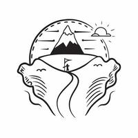 Leadership coach with mountain peak concept as A leadership coachs profile blended with a mountain peak symbolizing management coaching and achieving goals Ideal for leadership an Dynamics vector