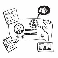 Manager with employee feedback concept as A managers profile blended with employee feedback symbolizing the evaluation process leading to layoffs Perfect for business and HR ads Dynamics vector