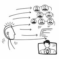 Manager with employee transition plan concept as A managers profile blended with an employee transition plan symbolizing the structured approach to layoffs Ideal for business and Dynamics vector