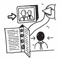 Manager with employee exit plan concept as A managers profile blended with an employee exit plan symbolizing the structured approach to employee termination Ideal for business and Dynamics vector