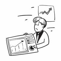 Manager with project failure report concept as A managers profile blended with a project failure report symbolizing the disappointment of a failed project Ideal for business and c Dynamics vector