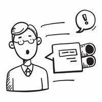 Manager with layoff notification concept as A managers profile blended with a layoff notification symbolizing the difficult task of employee termination Ideal for business and HR Dynamics vector