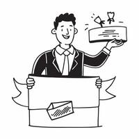 Manager with thank you banner concept as A managers profile blended with a thank you banner symbolizing recognition and appreciation at a corporate thanks party Ideal for business Dynamics vector