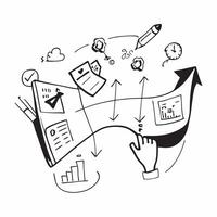 Marketing illustration with space for text and graphics concept as An illustrative marketing design featuring ample space for both text and graphics perfect for illustrating readin Dynamic Dynamics vector