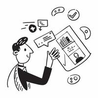 Marketing manager with product branding concept as A marketing managers profile blended with product branding imagery symbolizing the role of marketing and brand management in the Dynamics vector
