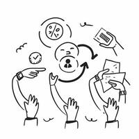 Marketing team with CSR initiatives concept as A marketing teams profile blended with CSR initiative symbols representing corporate social responsibility Ideal for corporate and E Dynamics vector
