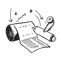 Massage roller and financial chart concept as A massage roller paired with a financial chart representing recovery and financial growth perfect for clean and isolated icon design Dynamics vector