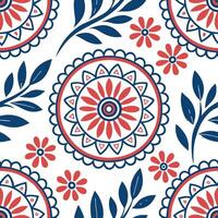 Mexican folk art and vibrant colors seamless tile pattern with intricate patterns and traditional designs for cultural decor concept as Intricate Mexican folk art patterns and vibr Dynamics vector