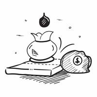Meditation cushion and gold coin concept as A meditation cushion and a gold coin representing the integration of mental wellness and financial stability ideal for isolated icon d Dynamics vector